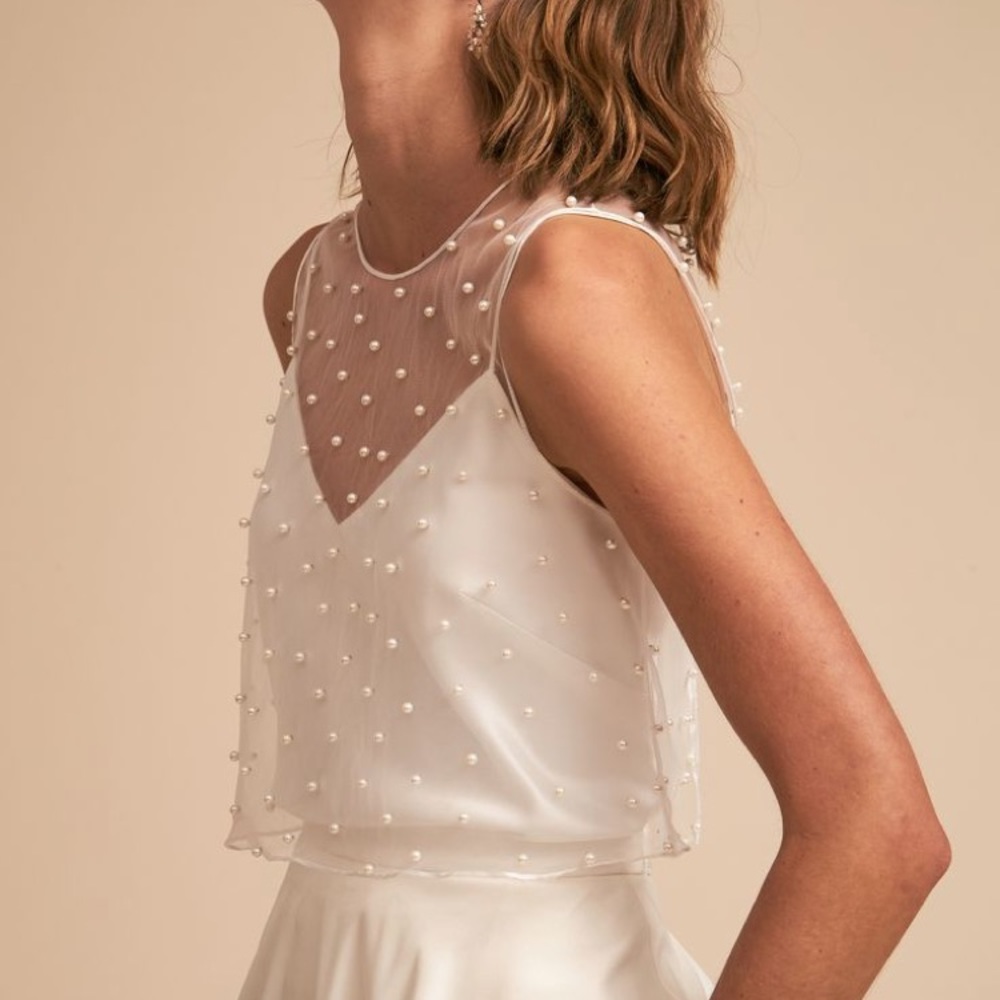 BHLDN Jenny Yoo Riley Pearl Topper